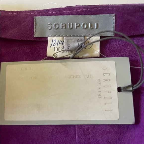 🆕 Scrupoli Lavender Suede Jacket Sz: 10 [IT 44] - Picture 11 of 11